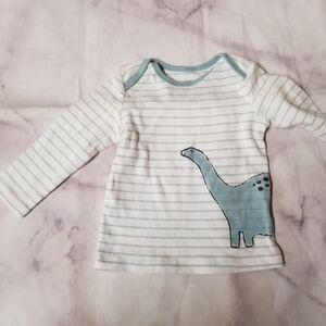 ❤️Carter's Striped Dino Long Sleeve Shirt 9M